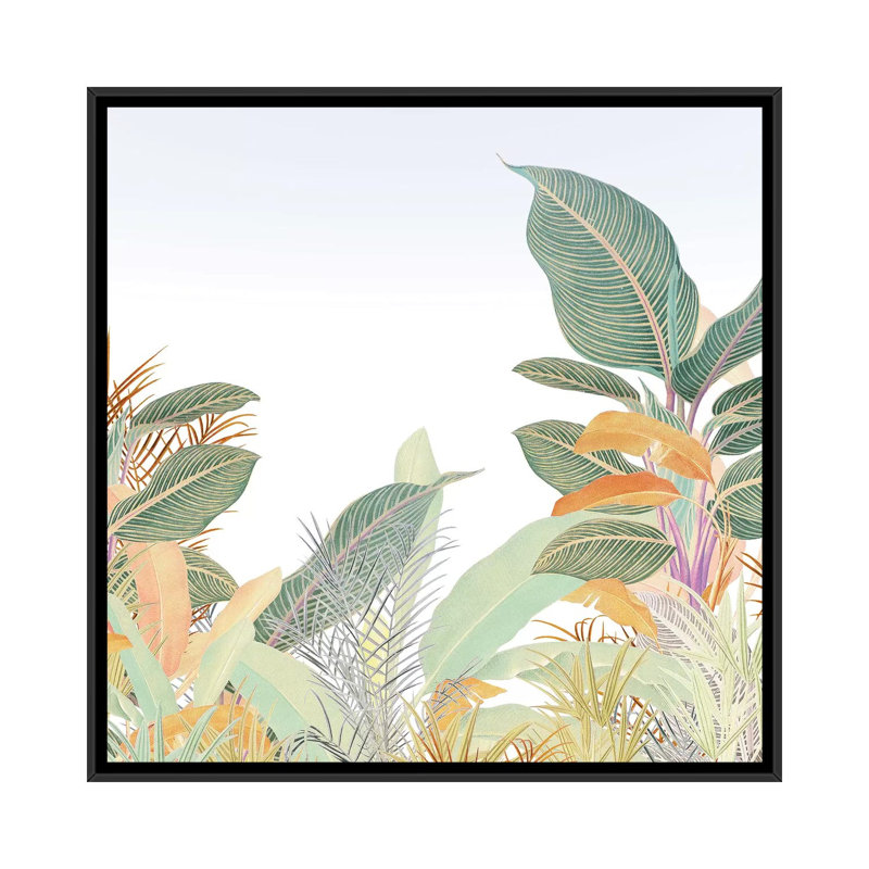 Native Jungle by Heather Landis - Print on Canvas, 93.98 cm H x 93.98 cm W, Black Framed