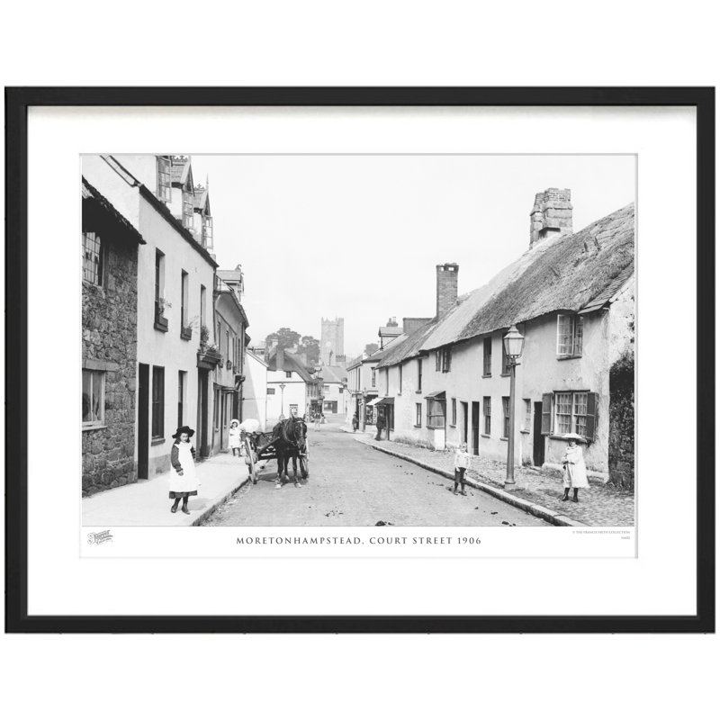 Moretonhampstead, Court Street 1906 1 Piece Single Picture Frame Wall Art, 60cm H x 80cm W x 2.3cm D