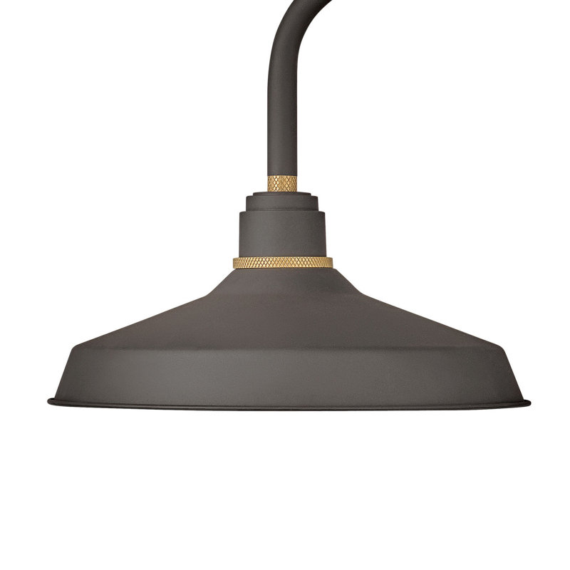 Foundry Wall Mount Outdoor Barn Light, Textured Black, 16" H x 12" W x 23.75" D