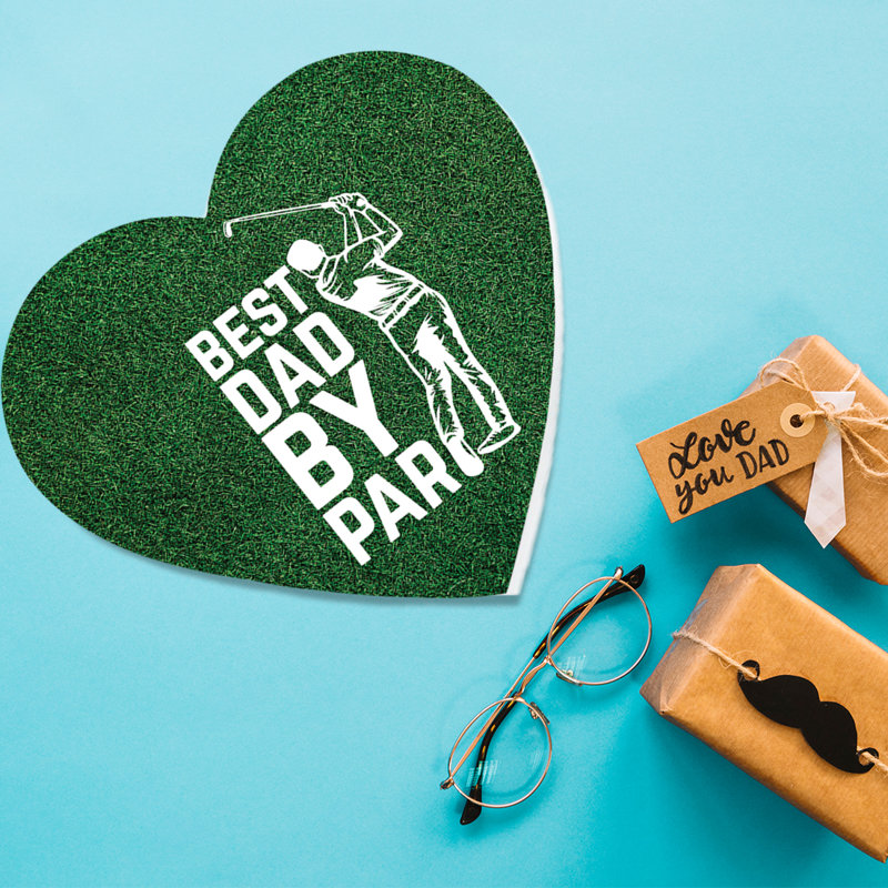 Boîte-cadeau en forme de cœur pour la fête des pères avec couvercle, boîte de cœur réutilisable Best Dad By Par Heart, boîte de 1 boîte réutilisable