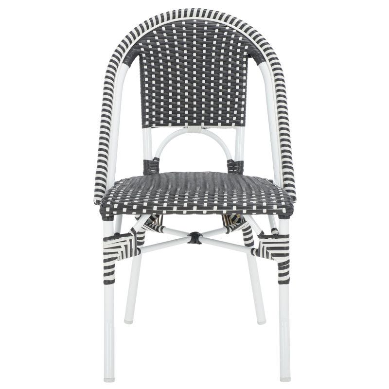 Torino Outdoor Dining Side Chair, Gray/White