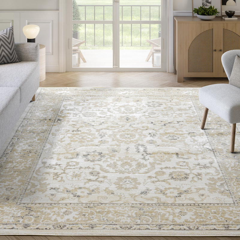 Tapis ivoire Abani Kyleigh DAL130A, Rectangle 4pi x 6 pi