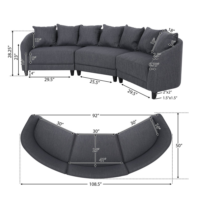 Canapé modulaire Suedell, Gris anthracite
