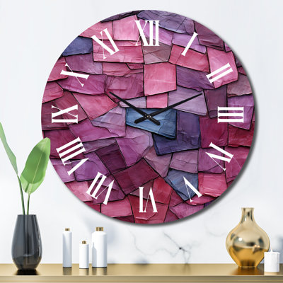 Horloge murale mauve