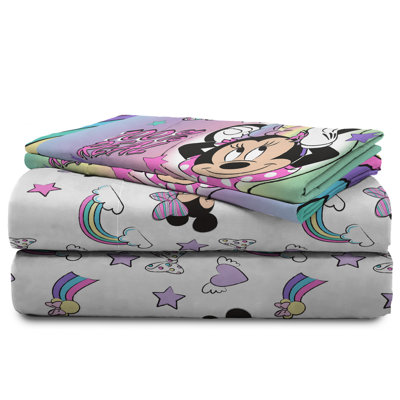 Minnie Mouse Pink Microfiber Reversible Comforter Set