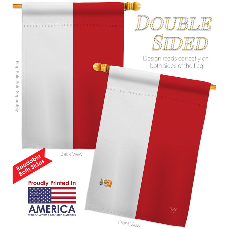 Double Sided 40'' H x 28'' W Polyester Flag Set
