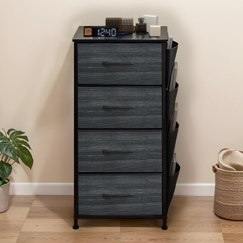 45cm W 4 - Drawer Chest of Drawers, Black