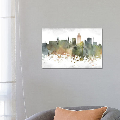 Lincoln Skyline - Wrapped Canvas Print