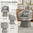 Upholstered Swivel Barrel Dining Chairs-671519497