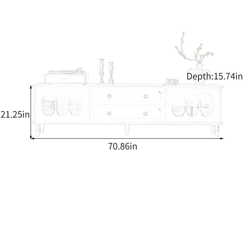 Dansby, 21.25"H x 70.86"L x 15.74"W