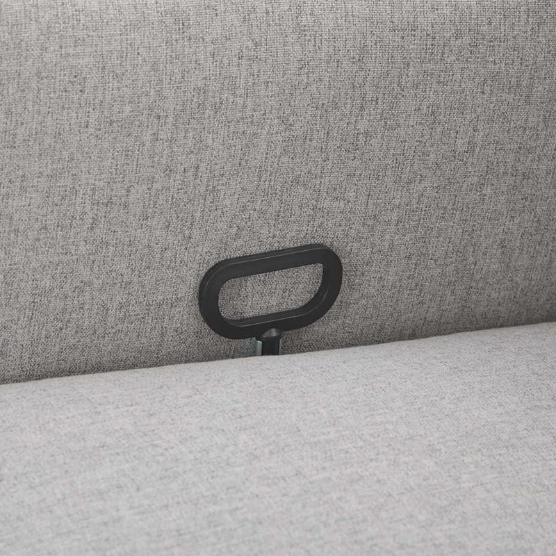 Fauteuil inclinable pivotant avec coussin, Lin gris