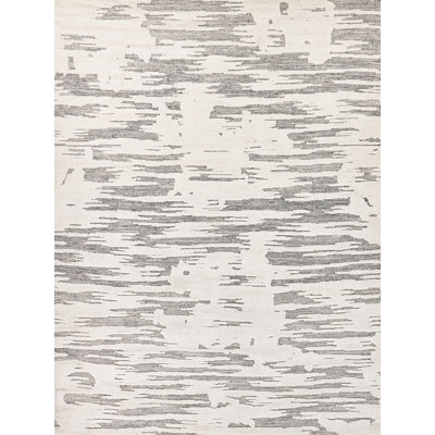 Exquisite Rugs Calibre Handmade Hand Knotted New Zealand Wool Ivory/Charcoal Area Rug