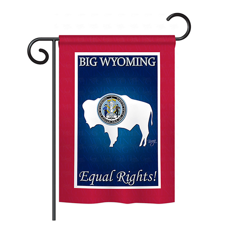 Drapeau de maison en polyester à 2 côtés US State, H 40 po x l 28 po, Wyoming