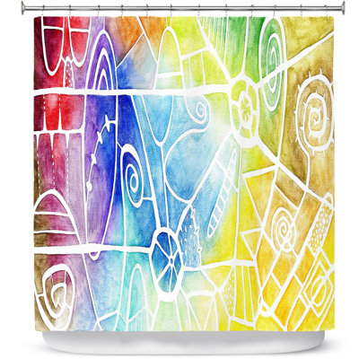 Rideau de douche simple vibrant sommier