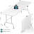 Folding Table Picnic Table, Portable Camping Table with Handle and Safety Lock, Foldable Dining Table Plastic Dining Table for Indoor and Outdoor Use, Suitable for Camping, Picnics and Parties-1745442668