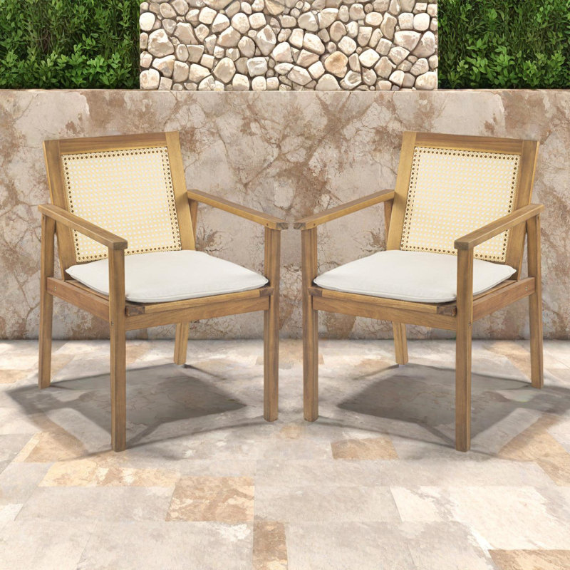 Ensemble de chaises de salle à manger d'extérieur avec coussin