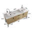 Meuble-lavabo autoportant 60 po en chêne naturel rayé 60 po avec lavabo en céramique