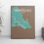 Honolulu City Map - No Frame Print-1523478455