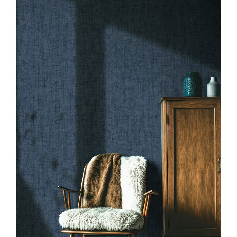 Structura 10.05m x 53cm Matte Wallpaper Roll, Navy Blue