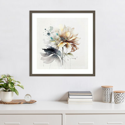 «Pastel Flower» par Incado, impression sur bois encadrée