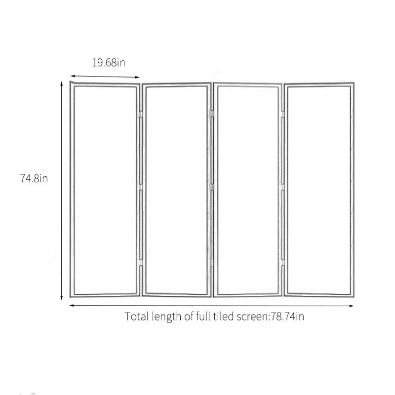 Auberge, H 74,8 po x l 78,74 po x P 1,18 po