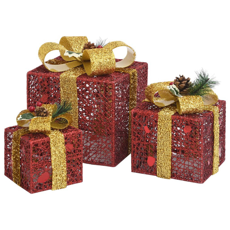 LED Indoor / Outdoor Luminary & Pathway Lights, Red and Gold