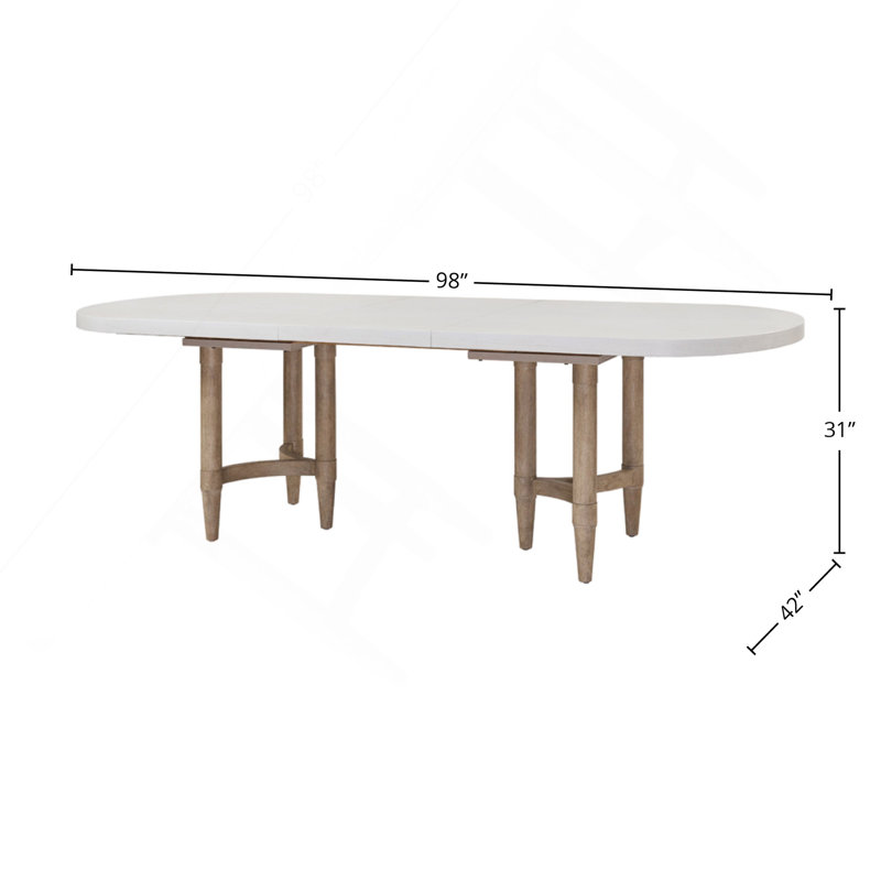 Double Pedestal With Leaf Dining Table