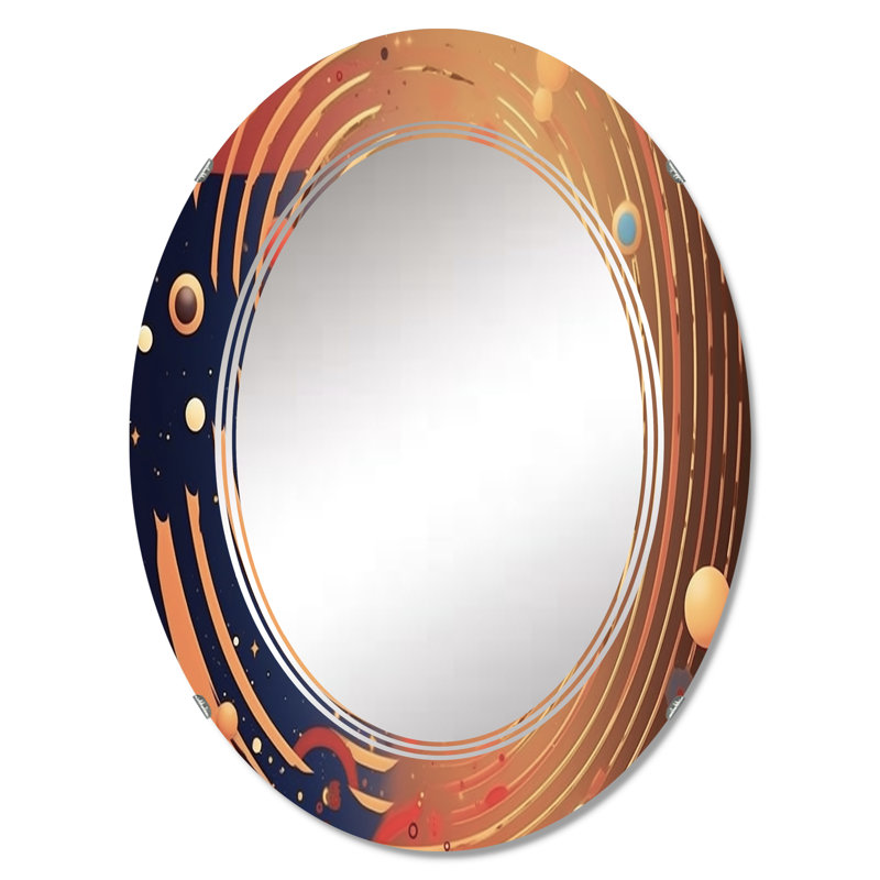 Lenzee - Miroir mural moderne ovale, 30 po x 20 po
