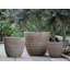 Pots de fleurs en grès cérame alvéolé, taille moyenne, lot de 3 - Intérieur/Extérieur