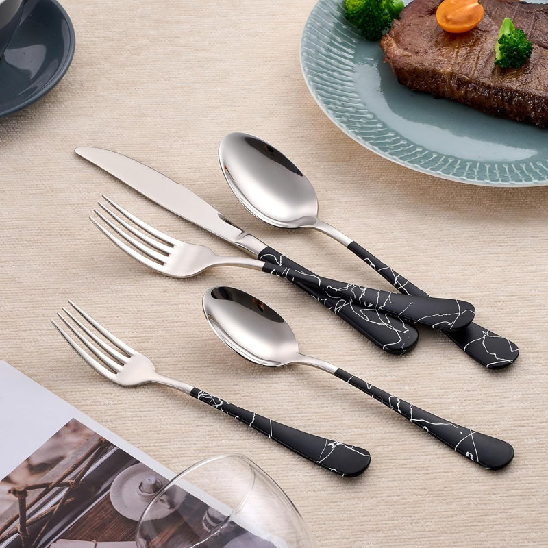 Black Crack Silver Set