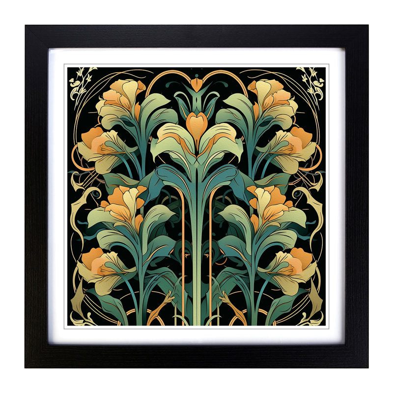 Single Picture Frame Print on Wood, Black