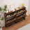 Armoire de rangement pour chaussures en métal et bois manufacturé 16 paires Cula