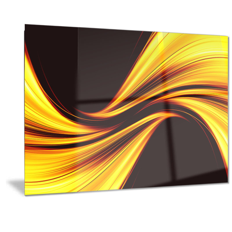 « mellow jaune harmonie abstract », impression en métal, H 30 po x l 40 po