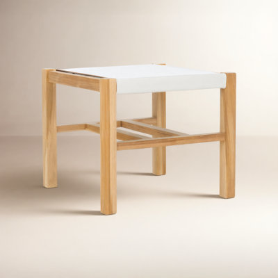 Breckenridge Genuine Leather Accent Stool