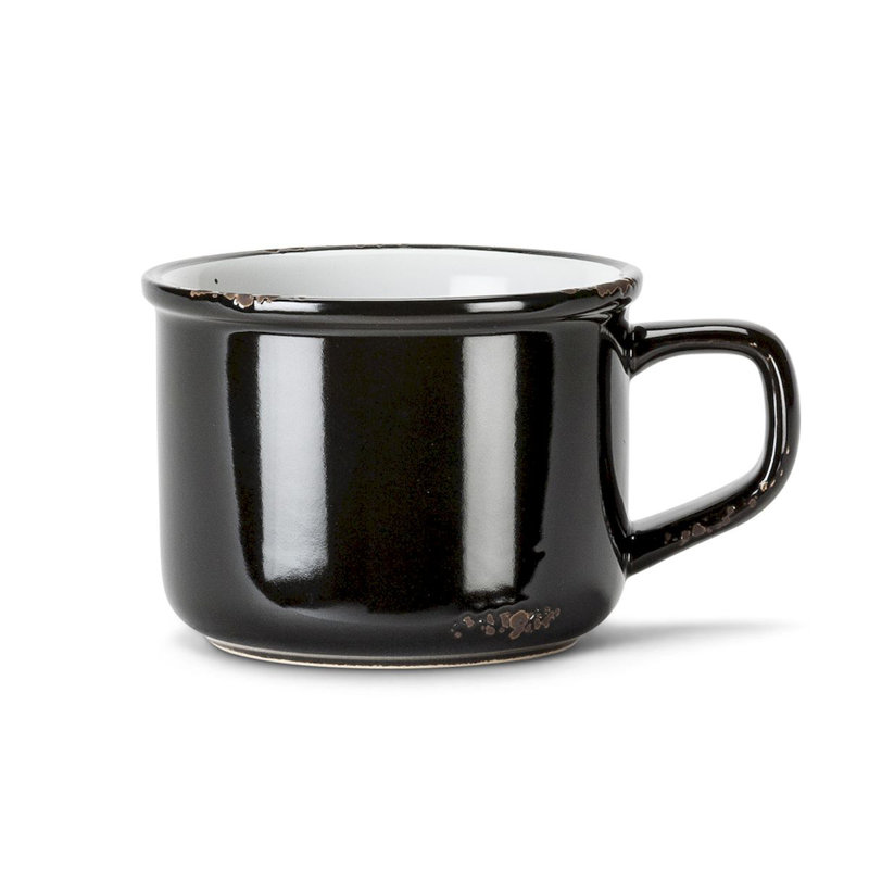 Tasse à cappuccino émaillée Naniouni, Noir