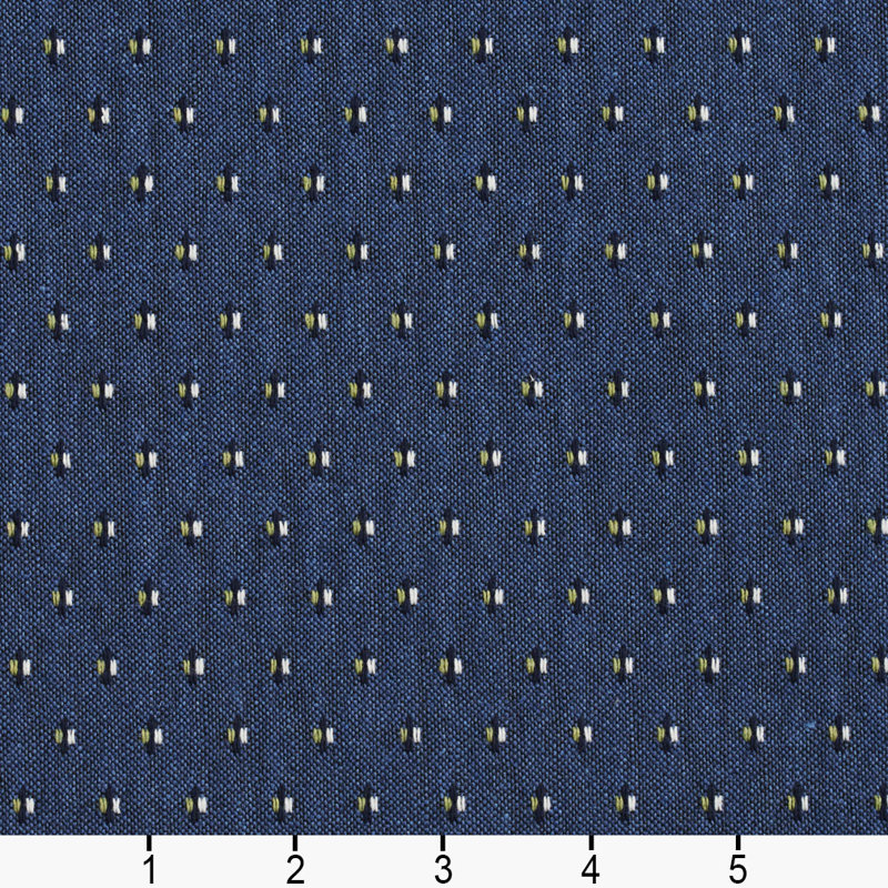 Tissu Ditsy Dot, Bleu foncé