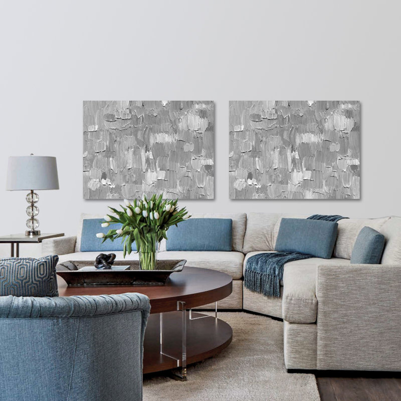 Layers Of Gray Matter Print, 24" H x 36" W, Metal