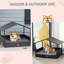 Niche pour chien d'extérieur avec auvent et coussin confortable pour animaux de compagnie de taille moyenne