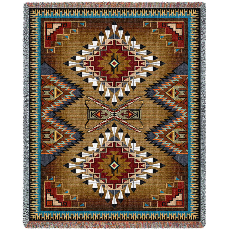 Pure Country Weavers Brazos Blanket XXL - Southwest Native American Inspired - Gift Tapestry Throw Woven from Cotton - Made in the USA (90x60)