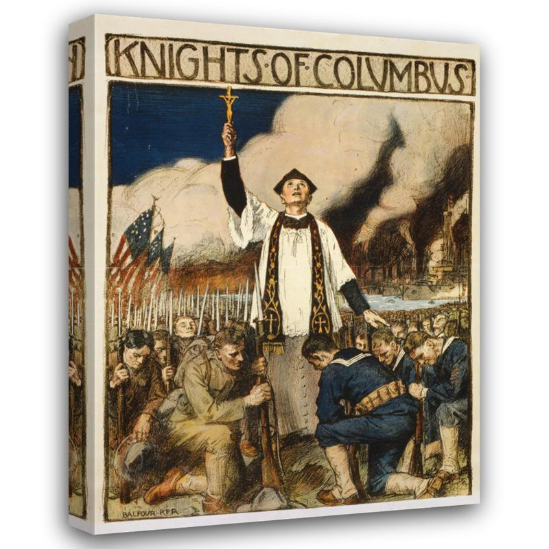«Knights of Columbus» par William Balfour Ker - Art mural sur toile tendue avec châssis, H 48 po x l 33 po