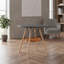 Table de salle à manger ronde scandinave noire de 31,5 pouces avec panier suspendu et pieds en bois naturel