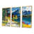 Toile avec cadre flottant or