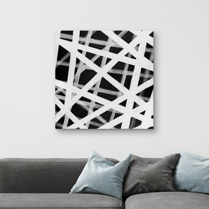 Geometric stripes - 32"x32" art on canvas