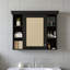 Armoire de rangement murale 35 po x 28 po avec porte miroir et armoire à pharmacie avec 6 tablettes ouvertes