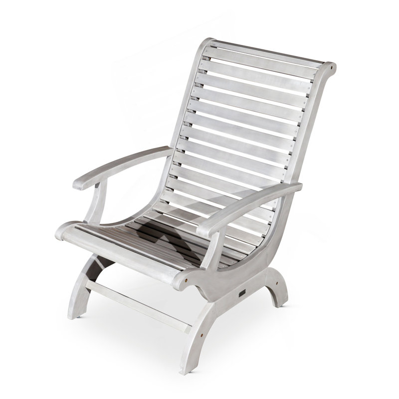 Chaise en bois d'eucalyptus, gris argenté