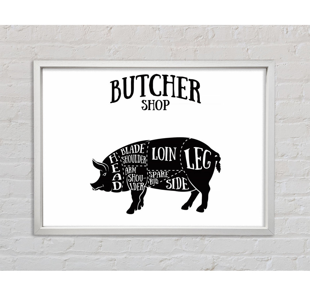 Butchers Selection 12 - Einzelner Bilderrahmen Typografie auf Leinwand