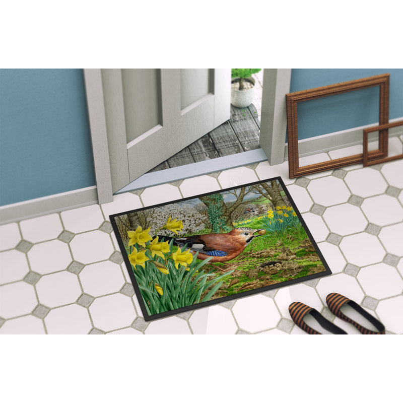 Tapis de porte extérieur anti-dérapant jay, Rectangle 2 pi x 3 pi
