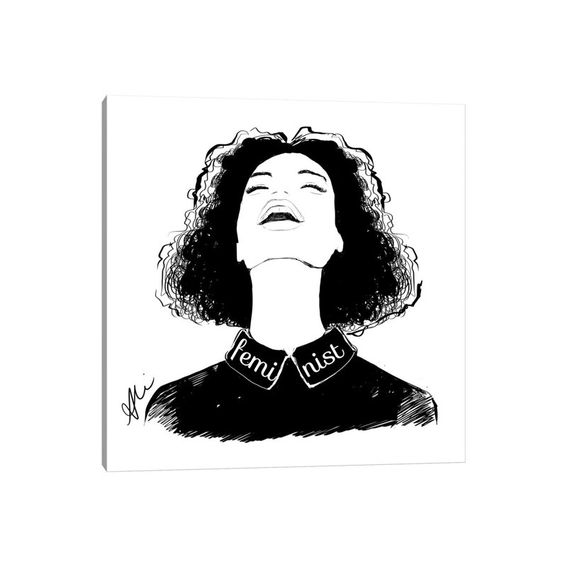 Feminist 1 Piece Wrapped Canvas Wall Art, 93.98 cm H x 93.98 cm W