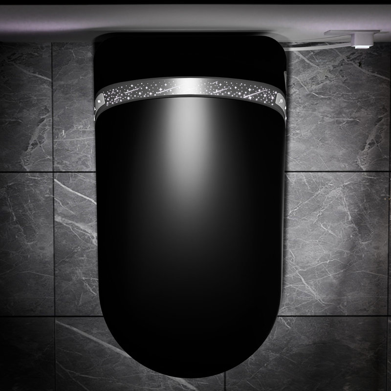 Bathroom Smart Toilet With Starry Night , Built - In Bidet, Auto Seat Open/Close, Foot Sensor Flushing, Led Display, Heated Seat, 1.28 Water Saving Flush System For Bidet Feature, Lid Function, Warm