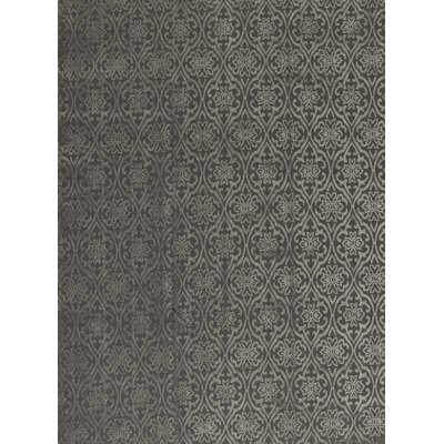 Jakat Wool Damask Area Rug in Gray